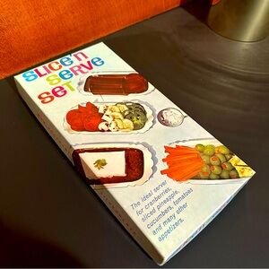 Original NEW IN BOX - SLICE AND SERVE SET Silver Tray